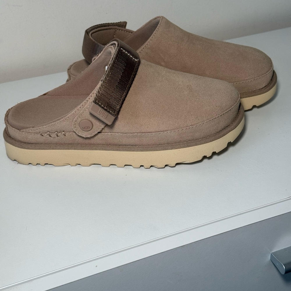 UGG Women’s  Beige Suede Slip-On Loafers - Picture 4 of 5